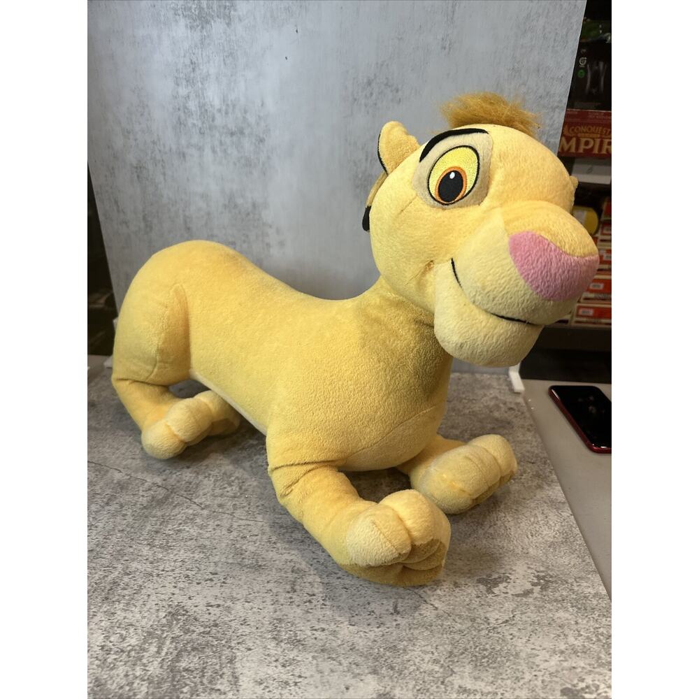 Disney Stuffed Plush Jumbo Simba Lion King 18" Hasbro Year 2002